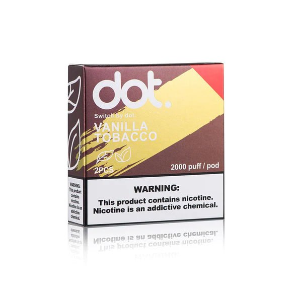 美國佩特里DOT SWITCH煙彈 奶油菸草4000puff/pack 2pcs