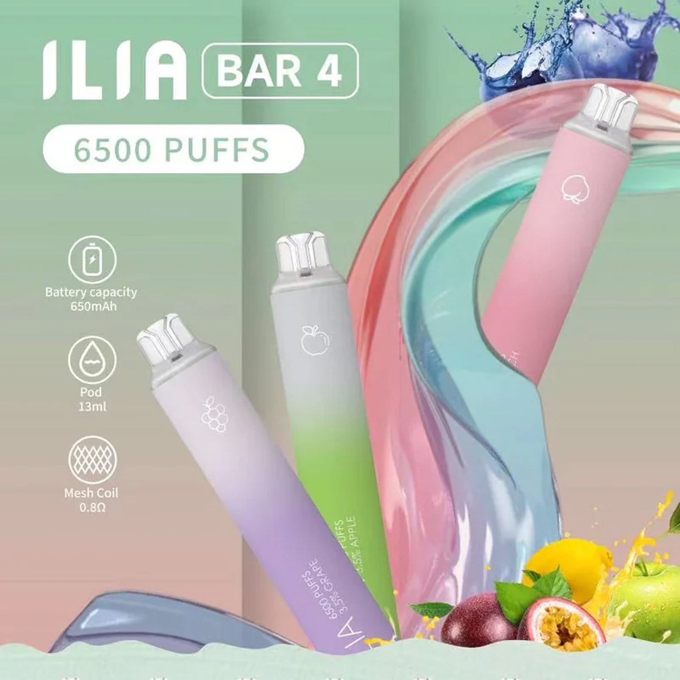 ILIA 哩亞BAR 4 一次性拋棄式電子煙｜6500口全新升級版